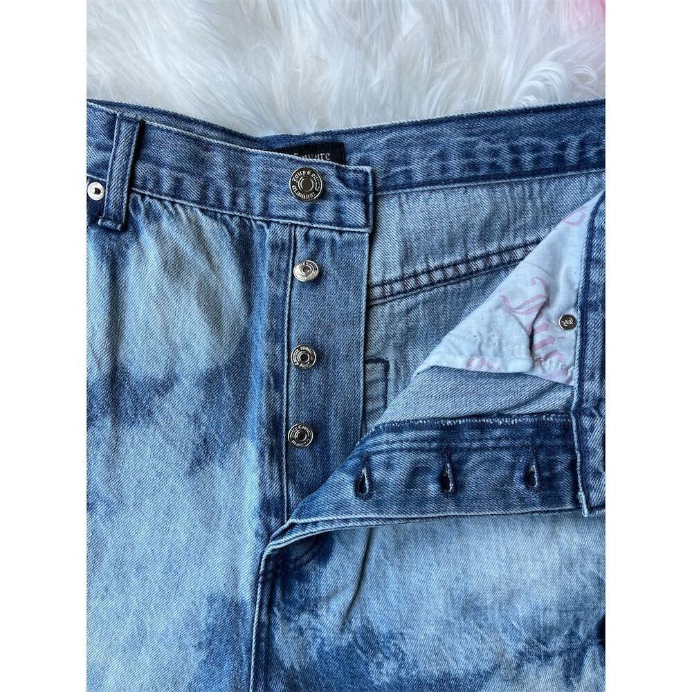 🆕 Juicy Couture Women's Relaxed Fit Tie Dye Denim 100% Cotton Jeans Size 31 Blue - Picture 6 of 13